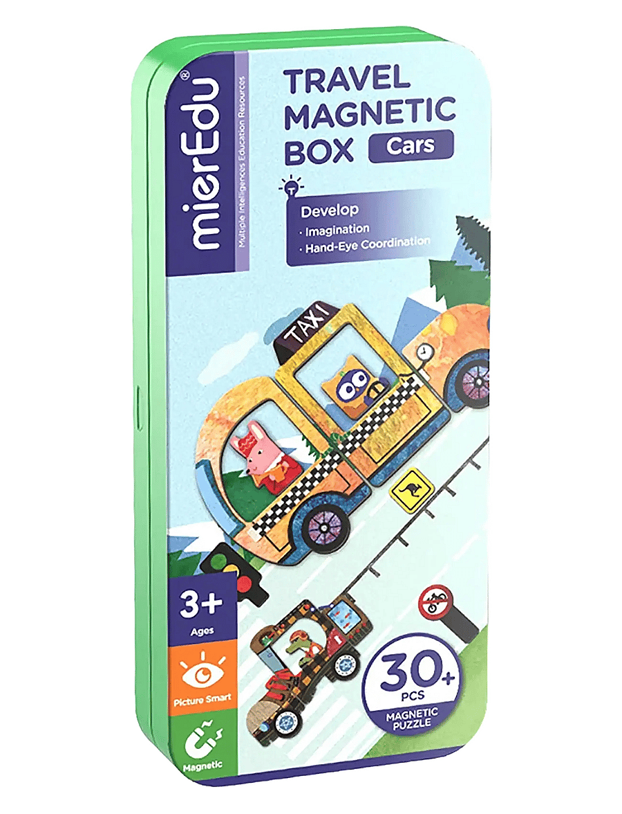 mierEdu - Magnetic Travel Box - Cars - bastelset - green - 0