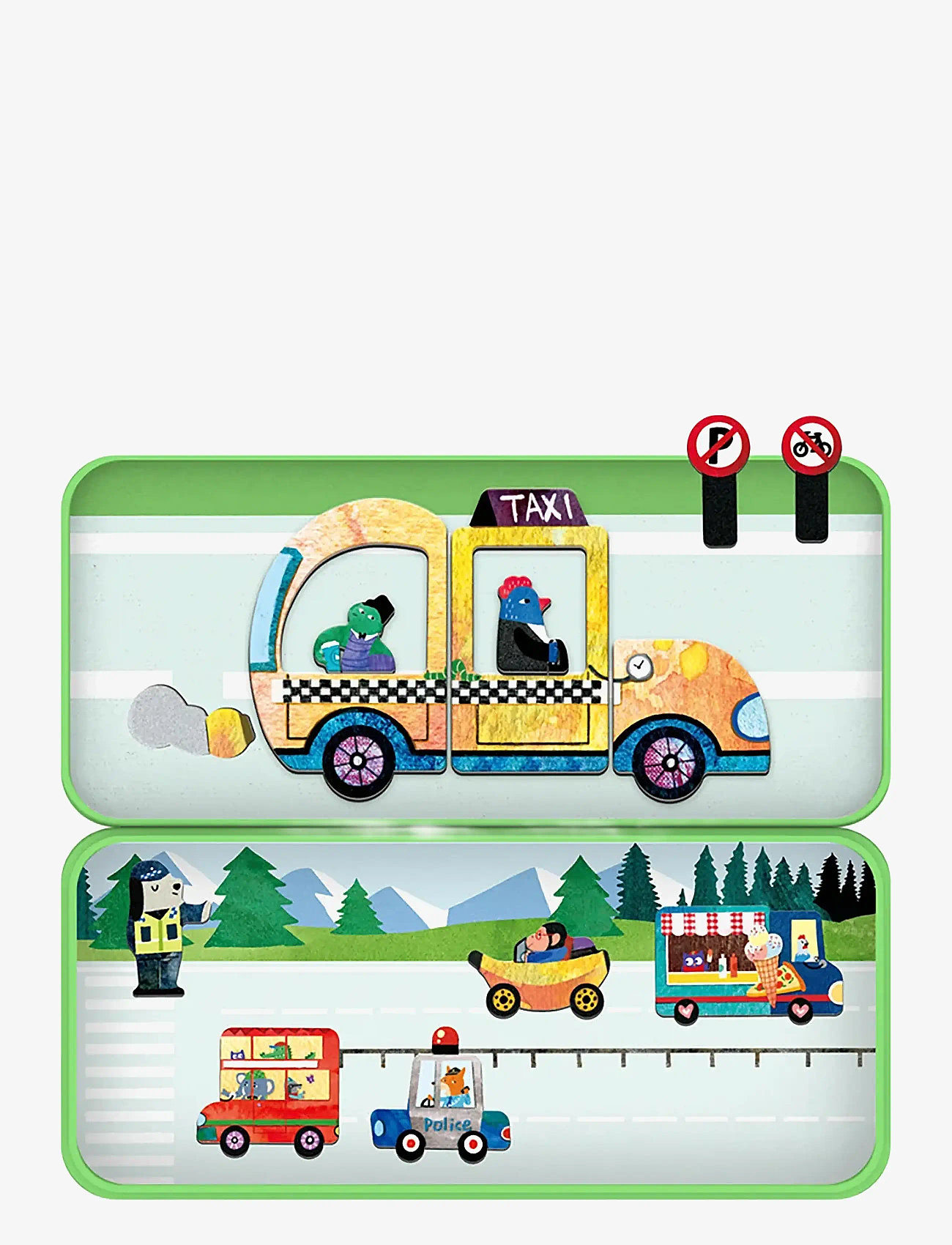 mierEdu - Magnetic Travel Box - Cars - radošuma komplekti - green - 1