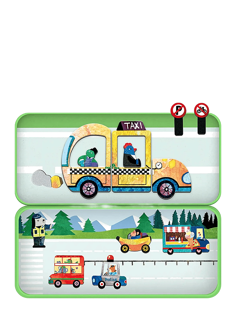 mierEdu - Magnetic Travel Box - Cars - bastelset - green - 1