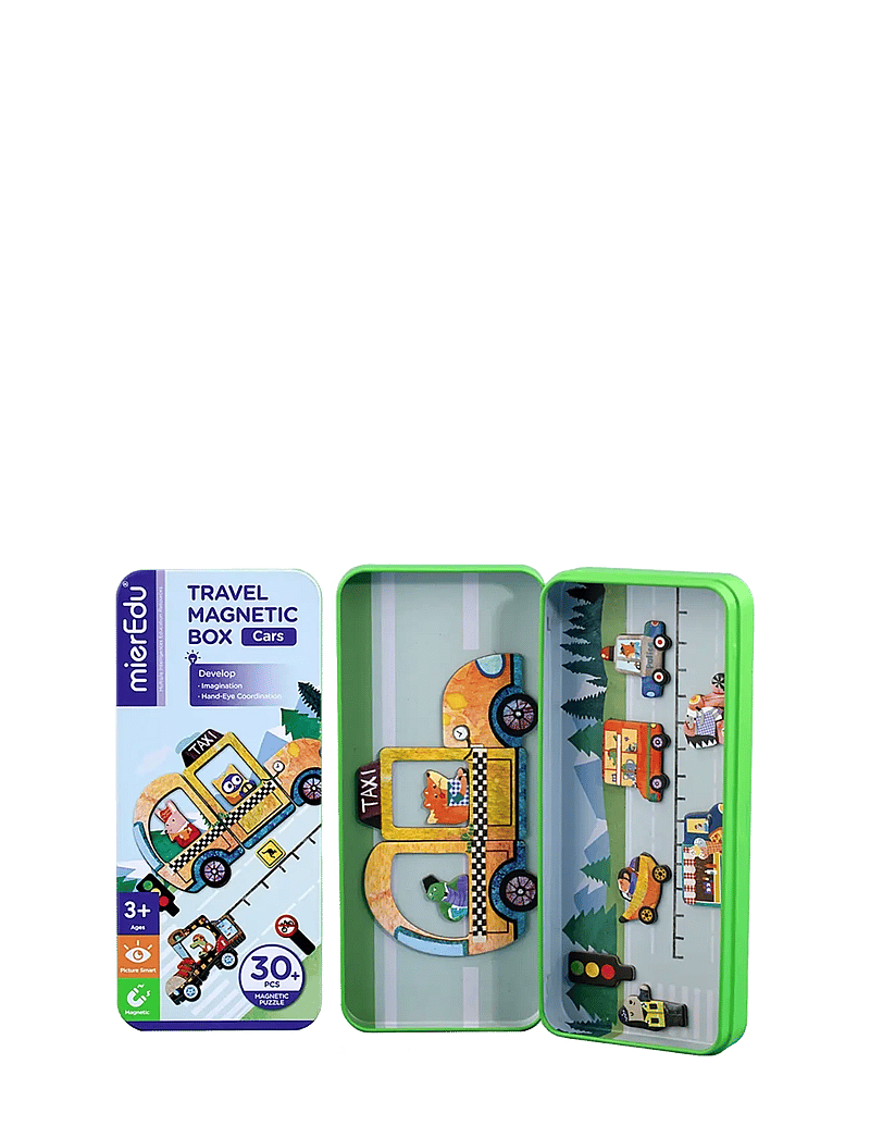mierEdu - Magnetic Travel Box - Cars - bastelset - green - 2
