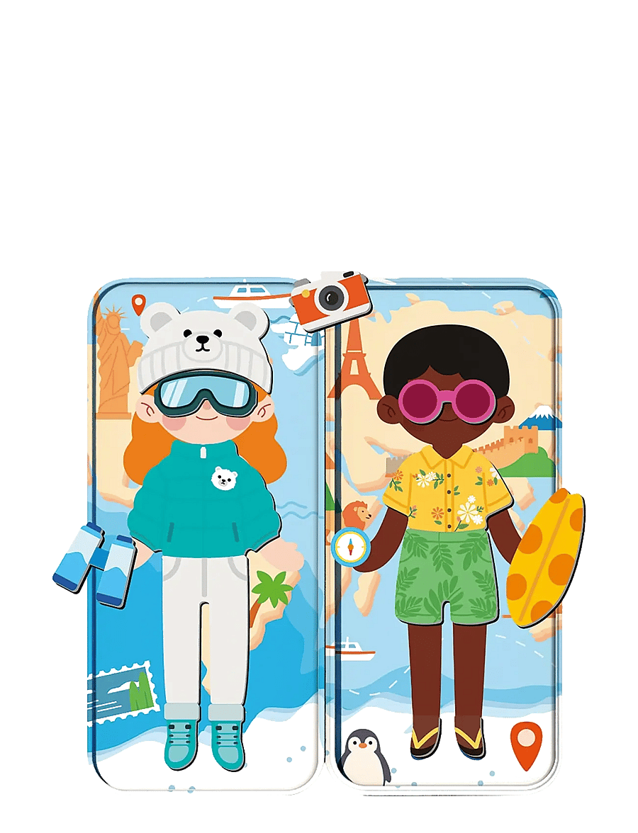 mierEdu - Magnetic Travel Box - World Travellers - pysselset - multi - 1