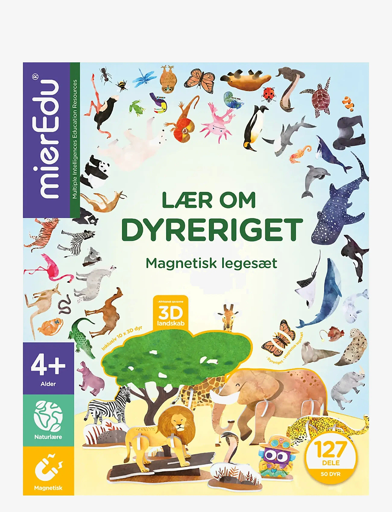 mierEdu - Magnetic Learning Box - All About Animals (Danish) - educational games - multi - 1