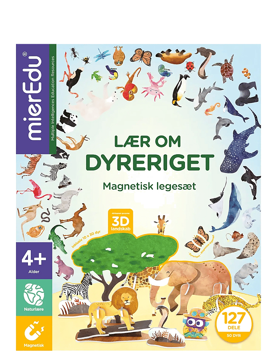 mierEdu - Magnetic Learning Box - All About Animals (Danish) - pädagogische spiele - multi - 1