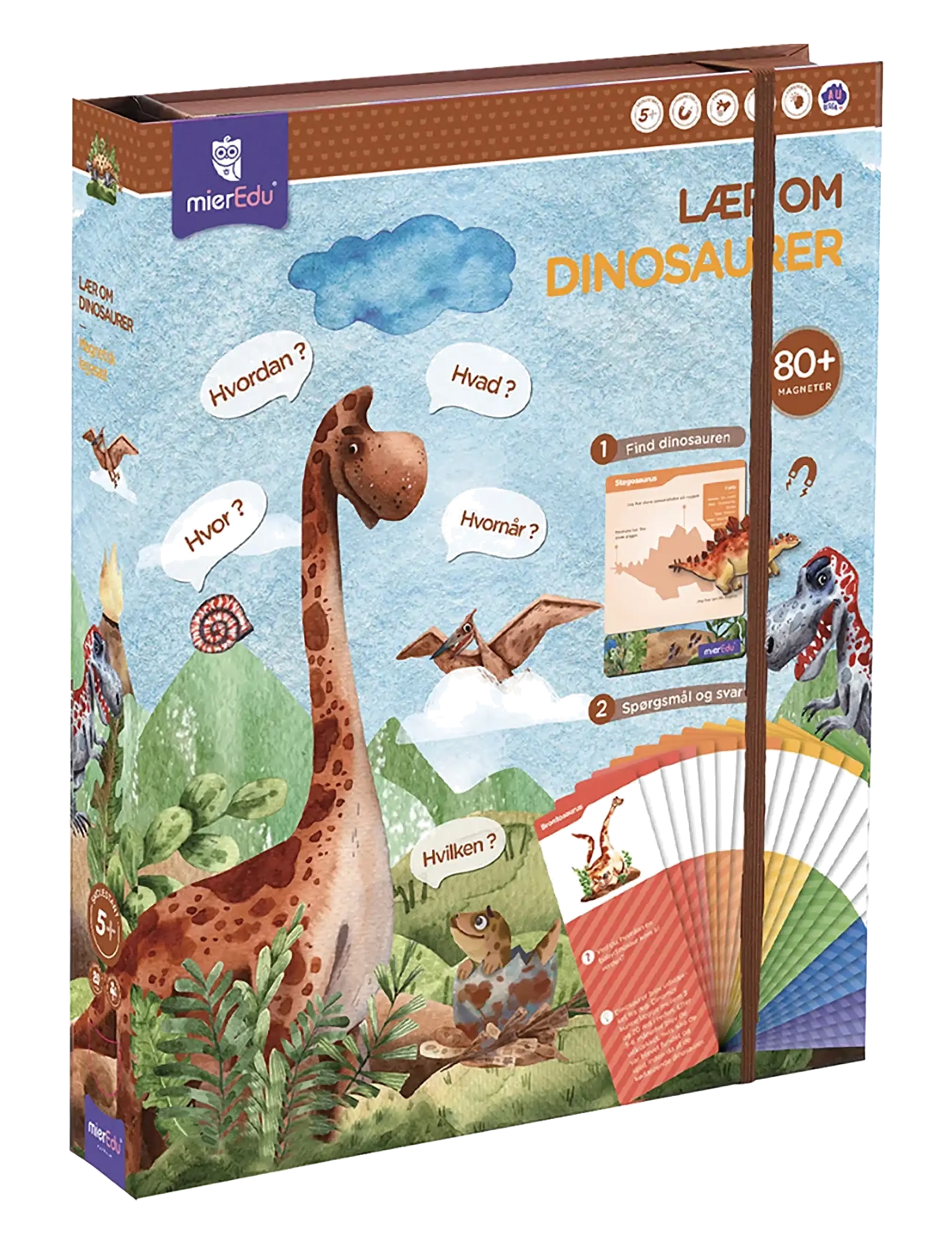 mierEdu Magnetic Learning Box - All About Dinosaurs (Danish) - 4 for 3 - MULTI / multi