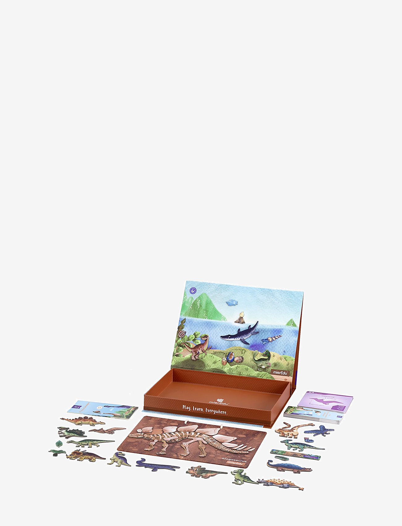 mierEdu - Magnetic Learning Box - All About Dinosaurs (Danish) - oppimispelit - multi - 2
