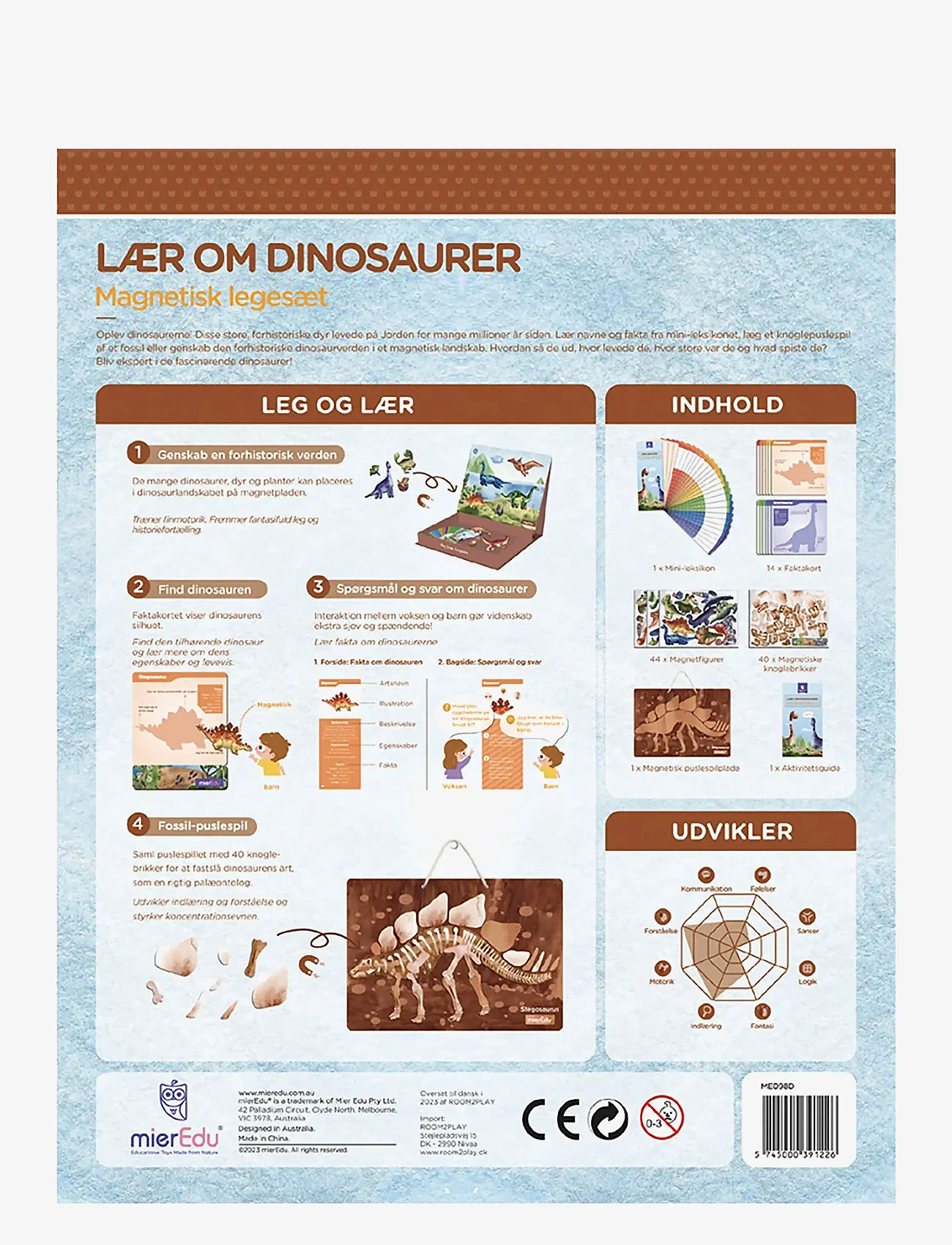 mierEdu - Magnetic Learning Box - All About Dinosaurs (Danish) - oppimispelit - multi - 3
