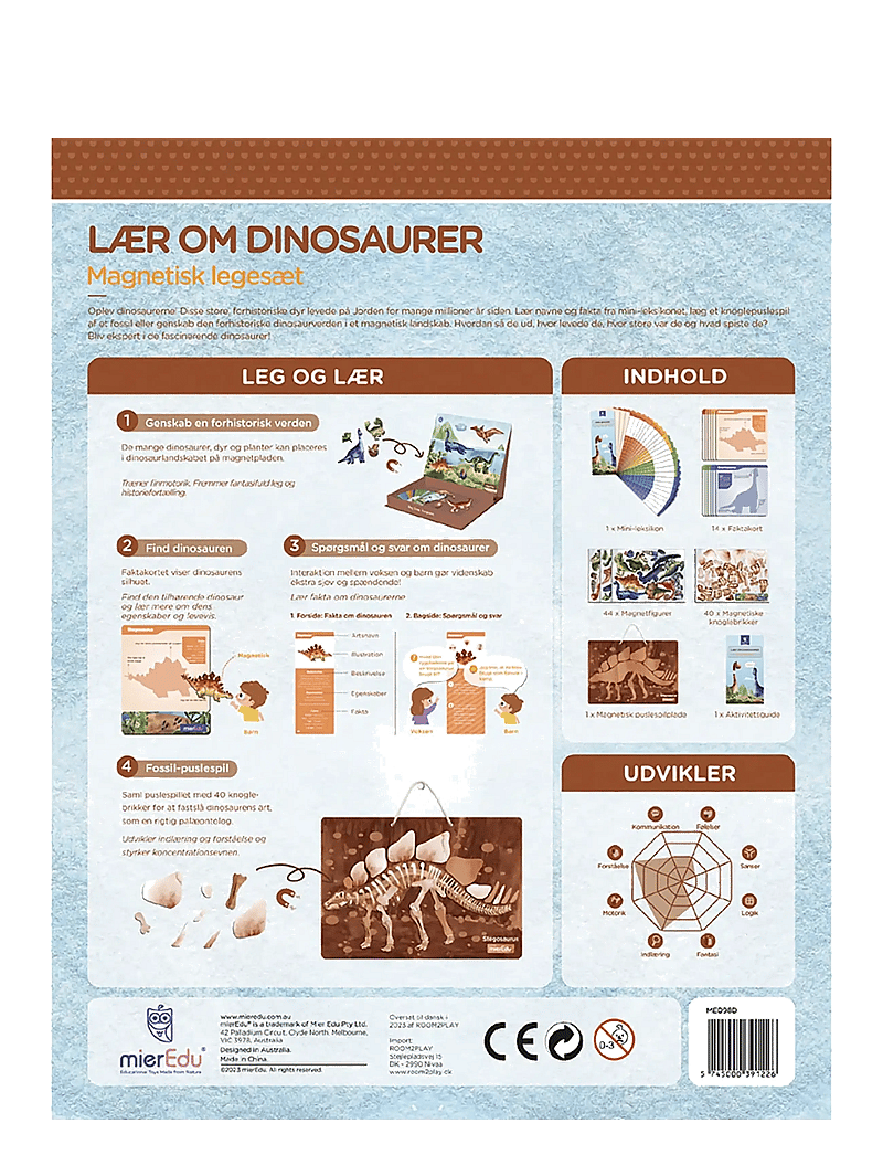 mierEdu - Magnetic Learning Box - All About Dinosaurs (Danish) - pädagogische spiele - multi - 3