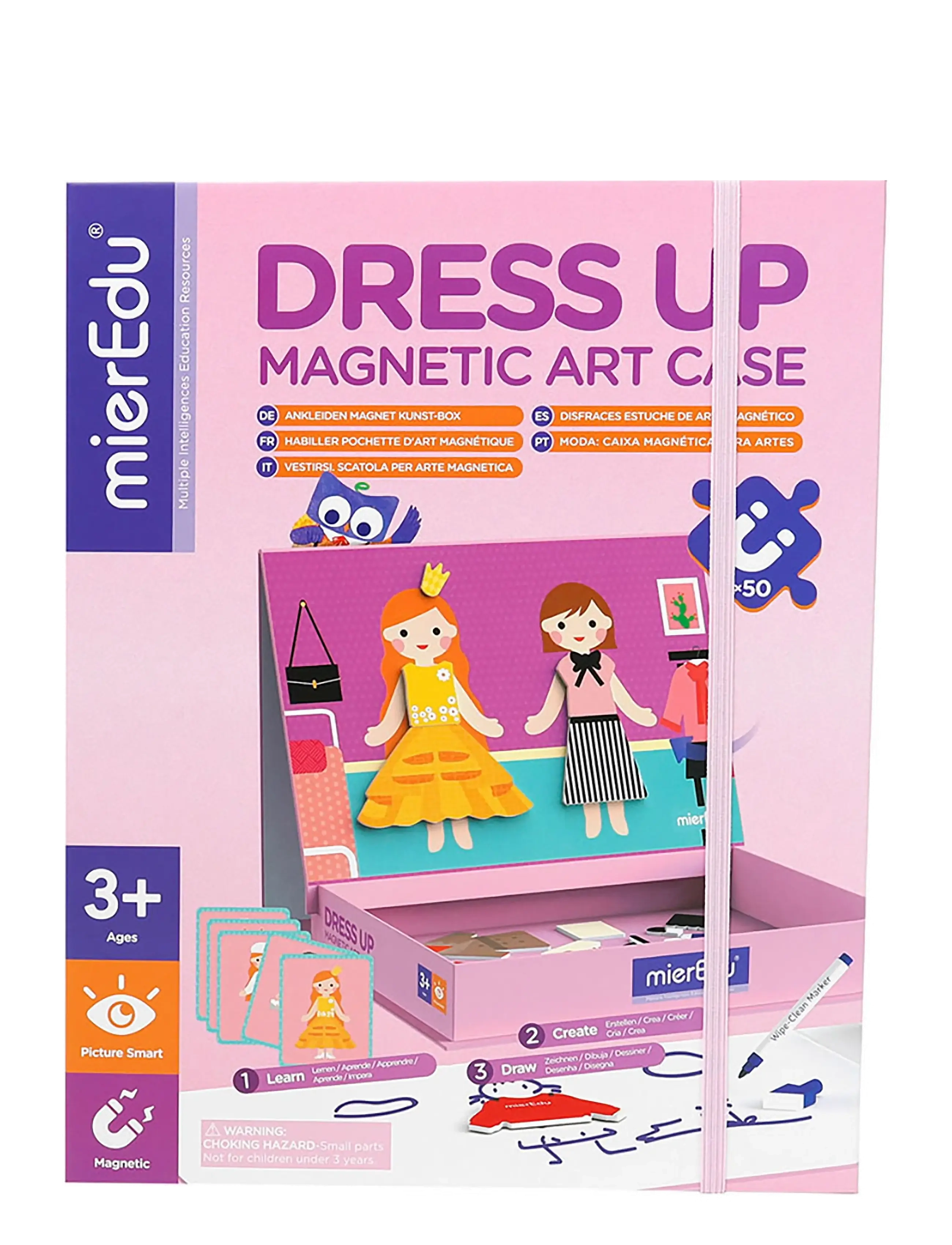 mierEdu Magnetic Art Case Dress Up, One Size, Games, Mehrfarbig/gemustert - Educational Kinder