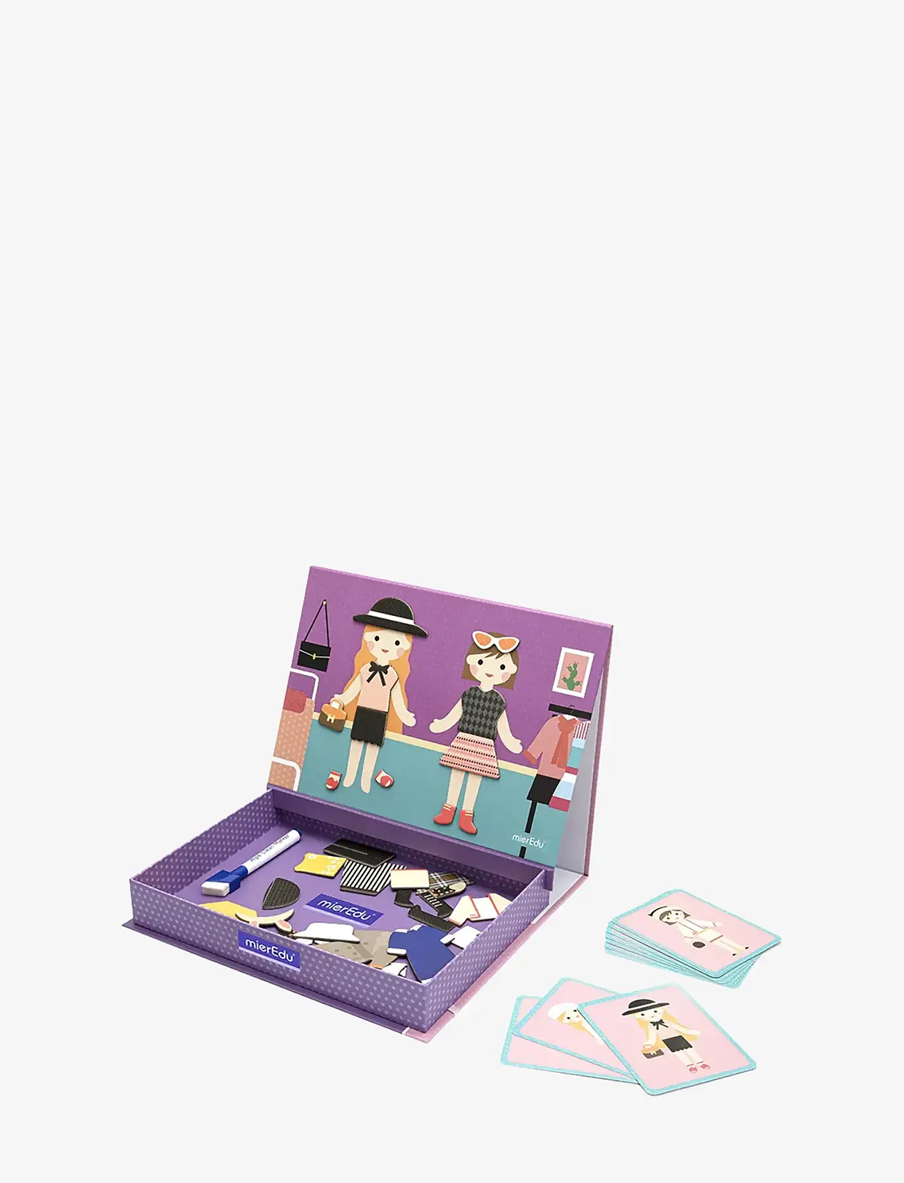 mierEdu - Magnetic Art Case - Dress Up - pædagogiske spil - pink - 1