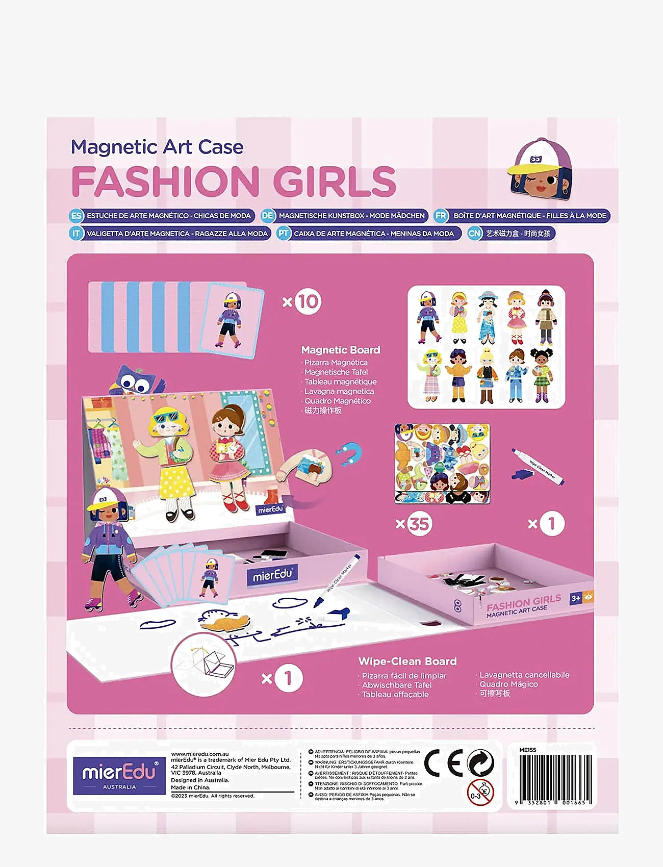 mierEdu - Magnetic Art Case - Dress Up - pysselset - purple - 2