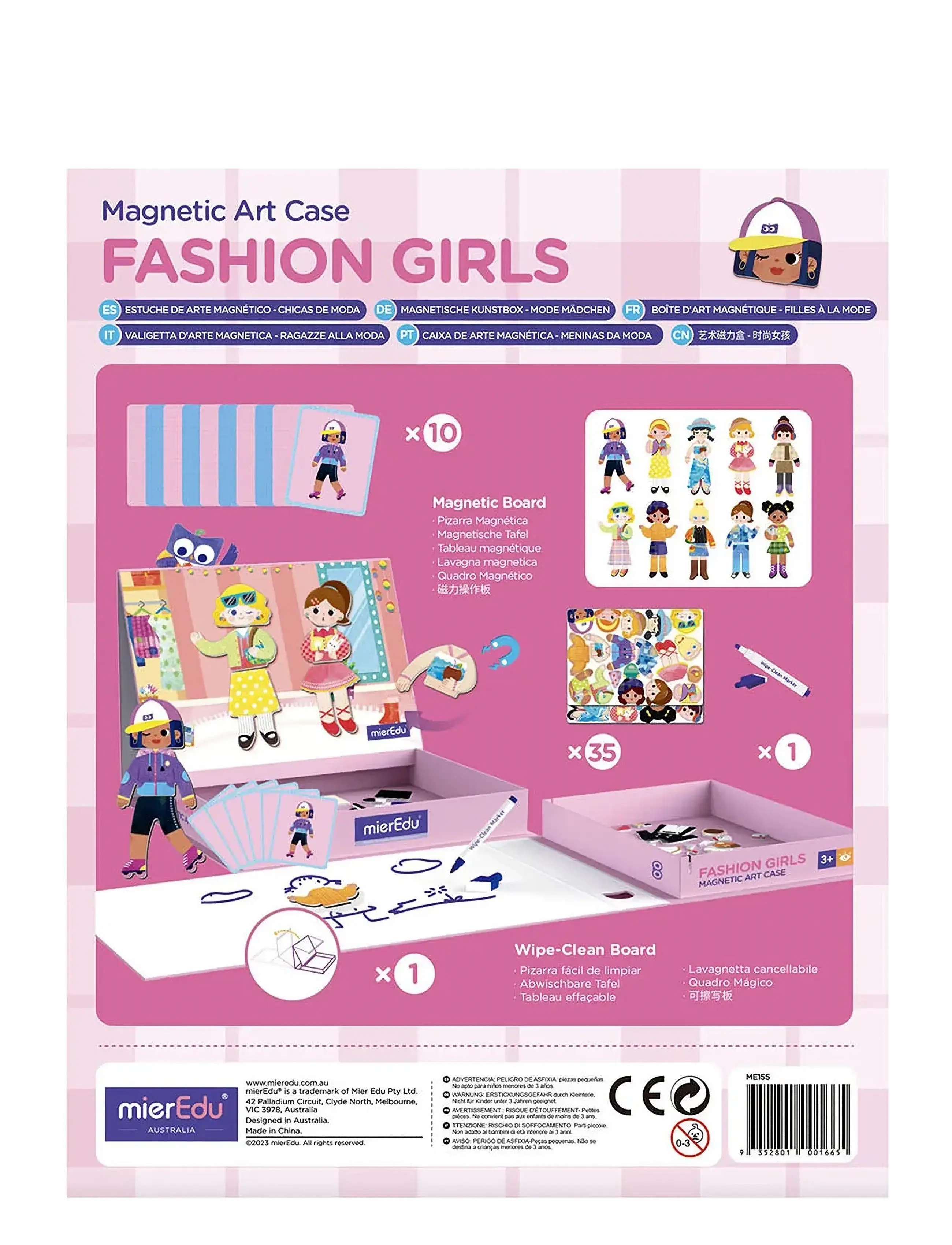 mierEdu - Magnetic Art Case - Dress Up - hobbyartikler - purple - 2