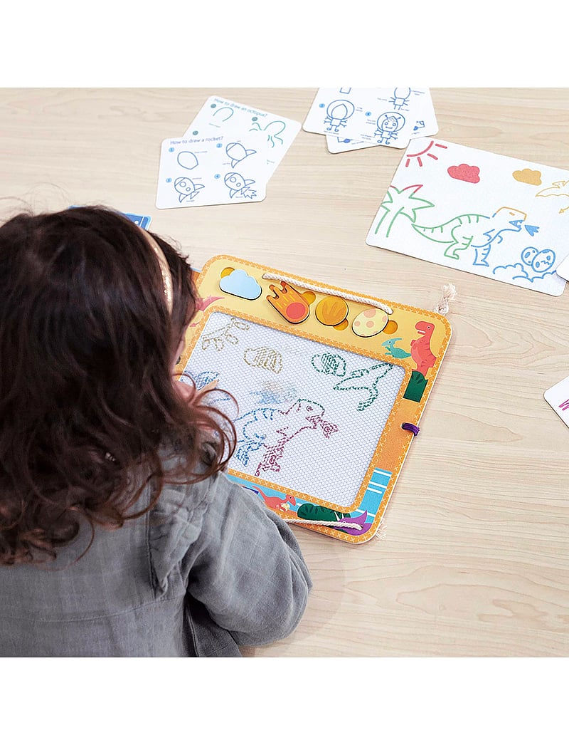 mierEdu - Magic Go Drawing Board - Doodle Dino - joonistustahvlid - yellow - 0