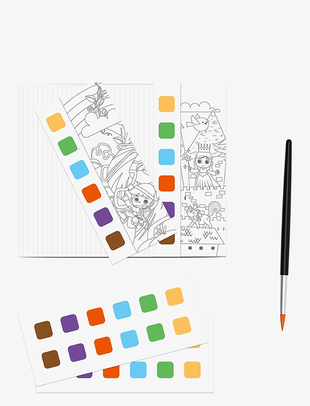 mierEdu - Pocket Watercolouring Book - Classic Fairy Tales - värvimis- & käsitööraamatud - red - 2