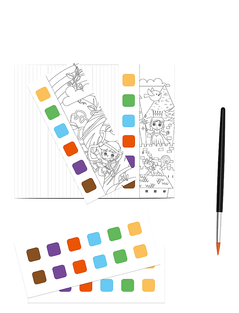 mierEdu - Pocket Watercolouring Book - Classic Fairy Tales - värvimis- & käsitööraamatud - red - 2