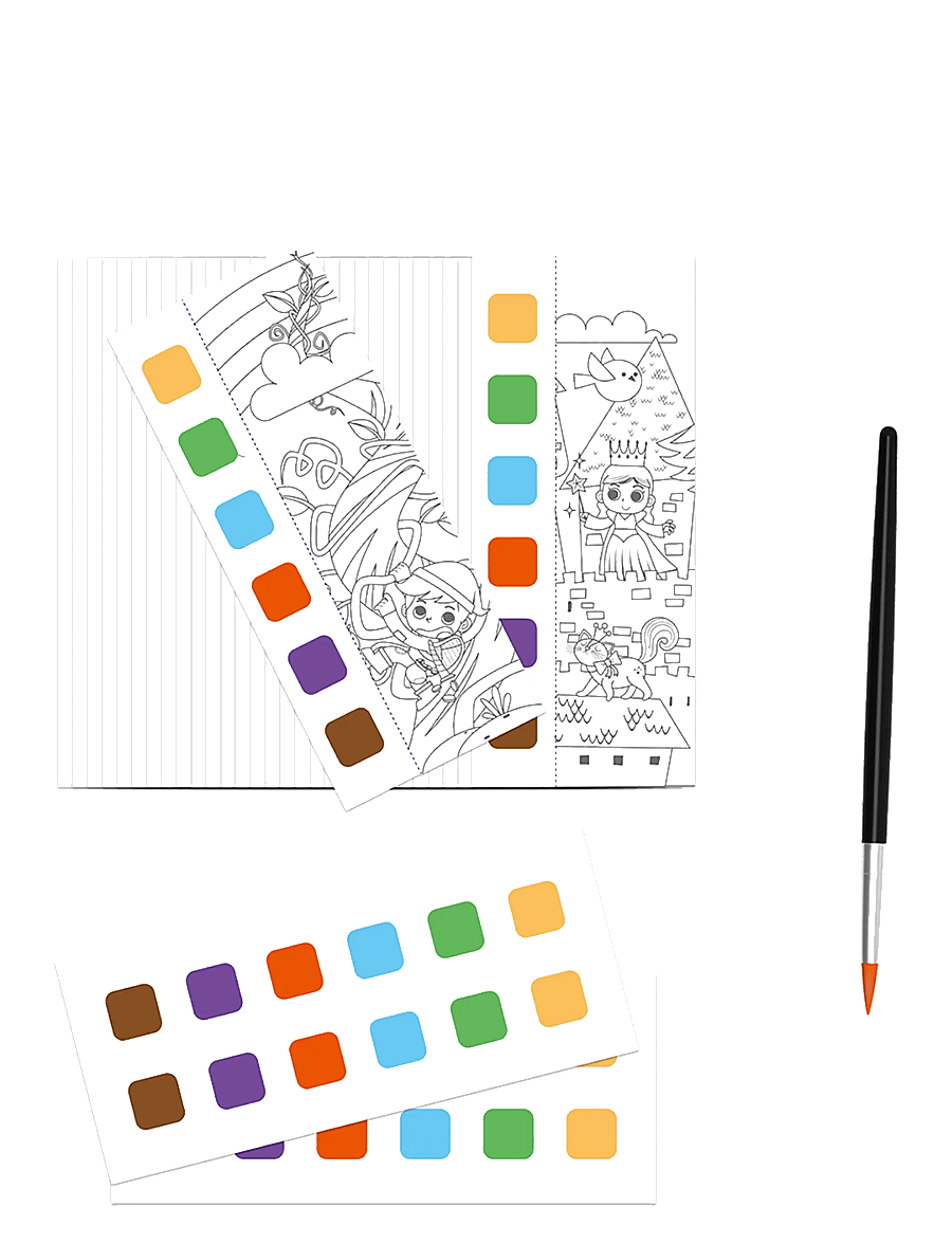 mierEdu - Pocket Watercolouring Book - Classic Fairy Tales - red - 2