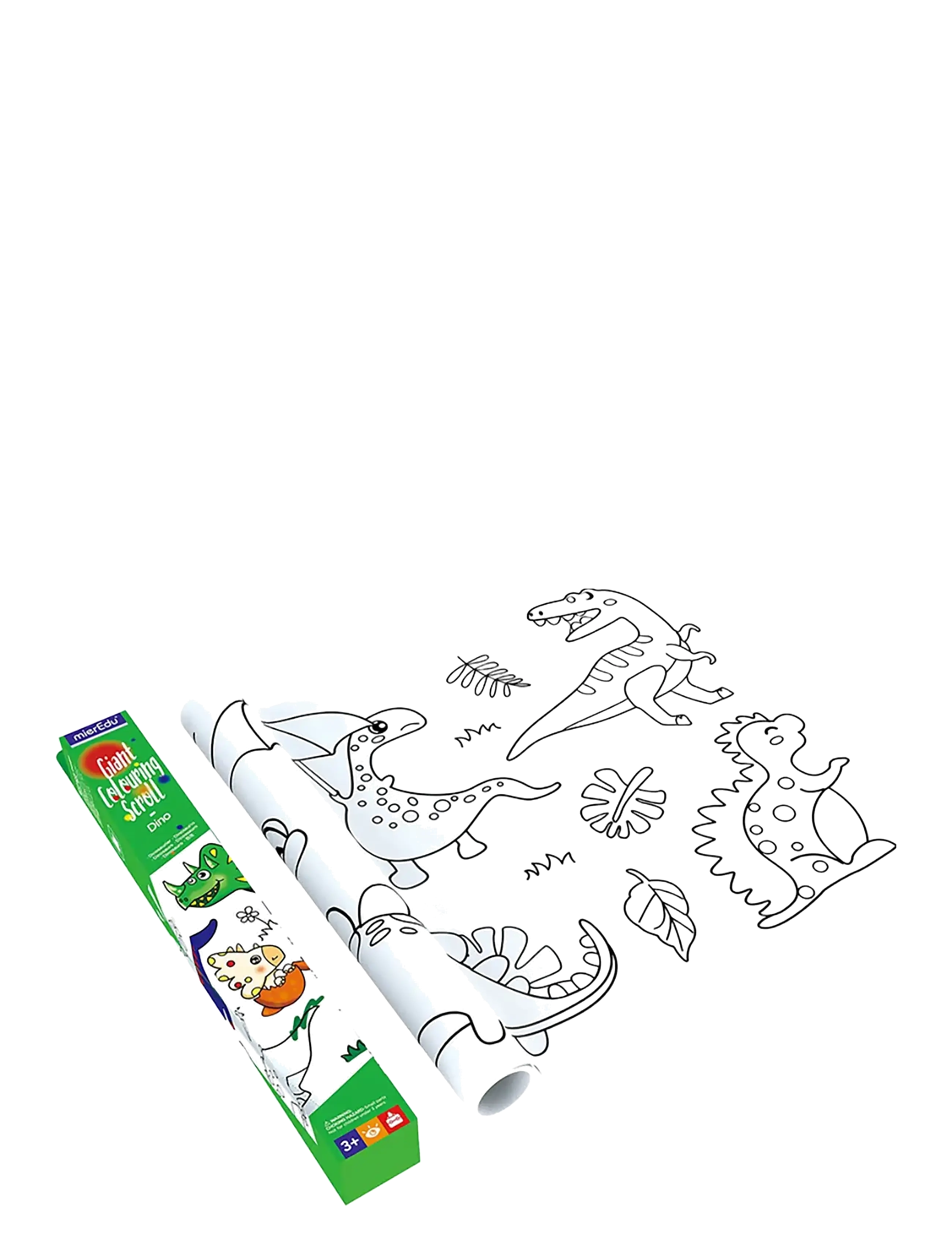 mierEdu Giant Colouring Scroll - Dino - 4 for 3 - GREEN / multi