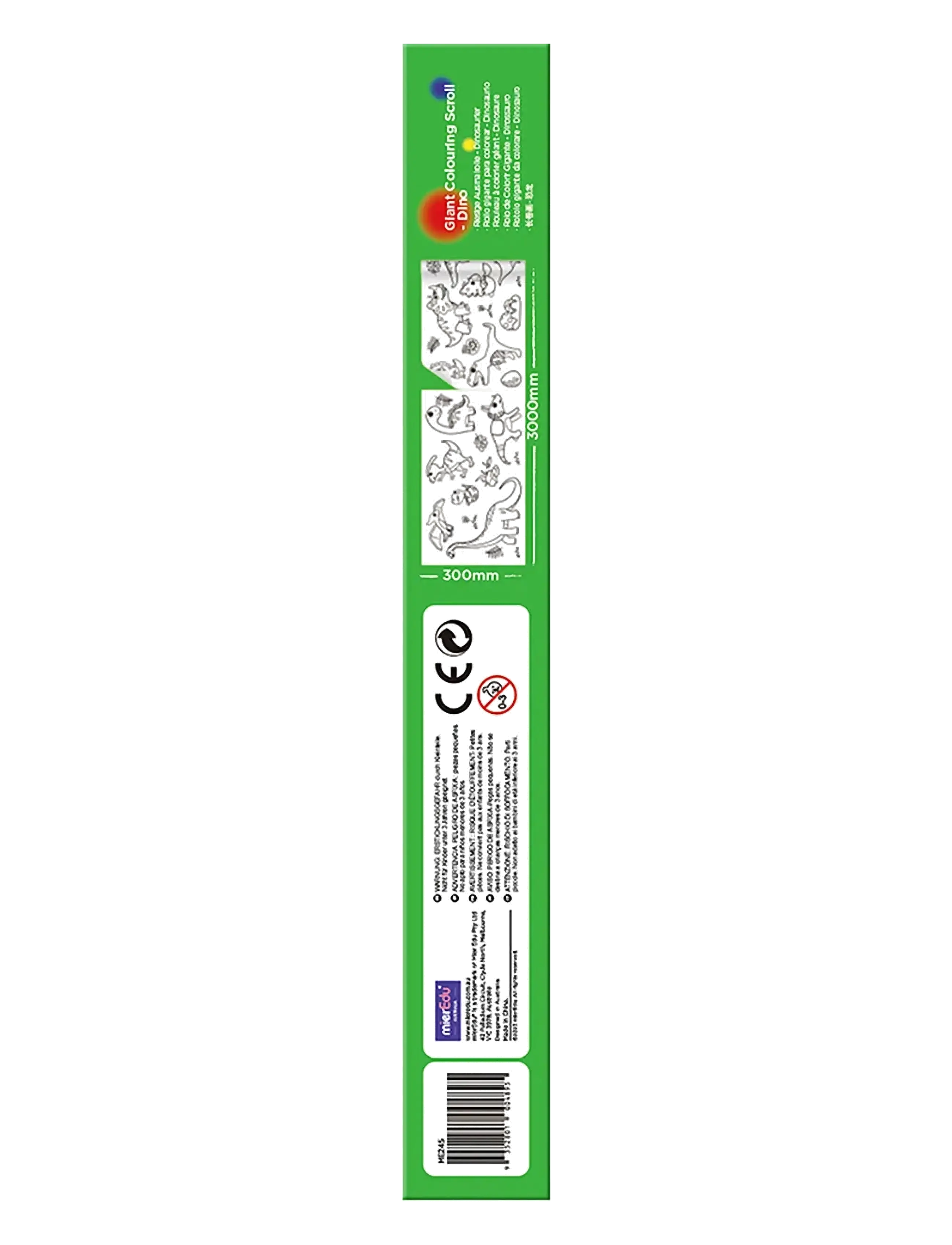 mierEdu - Giant Colouring Scroll - Dino - krāsojamās & radošuma grāmatas - green - 2