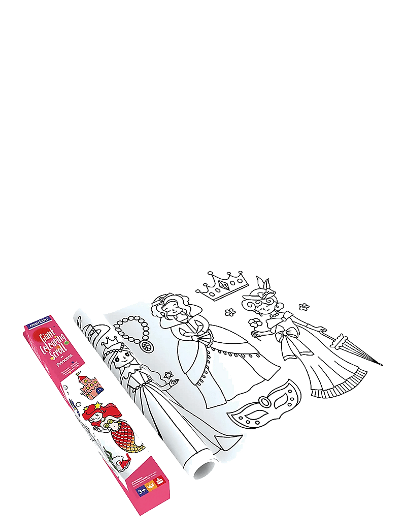 mierEdu - Giant Colouring Scroll - Princess - värvimis- & käsitööraamatud - pink - 0