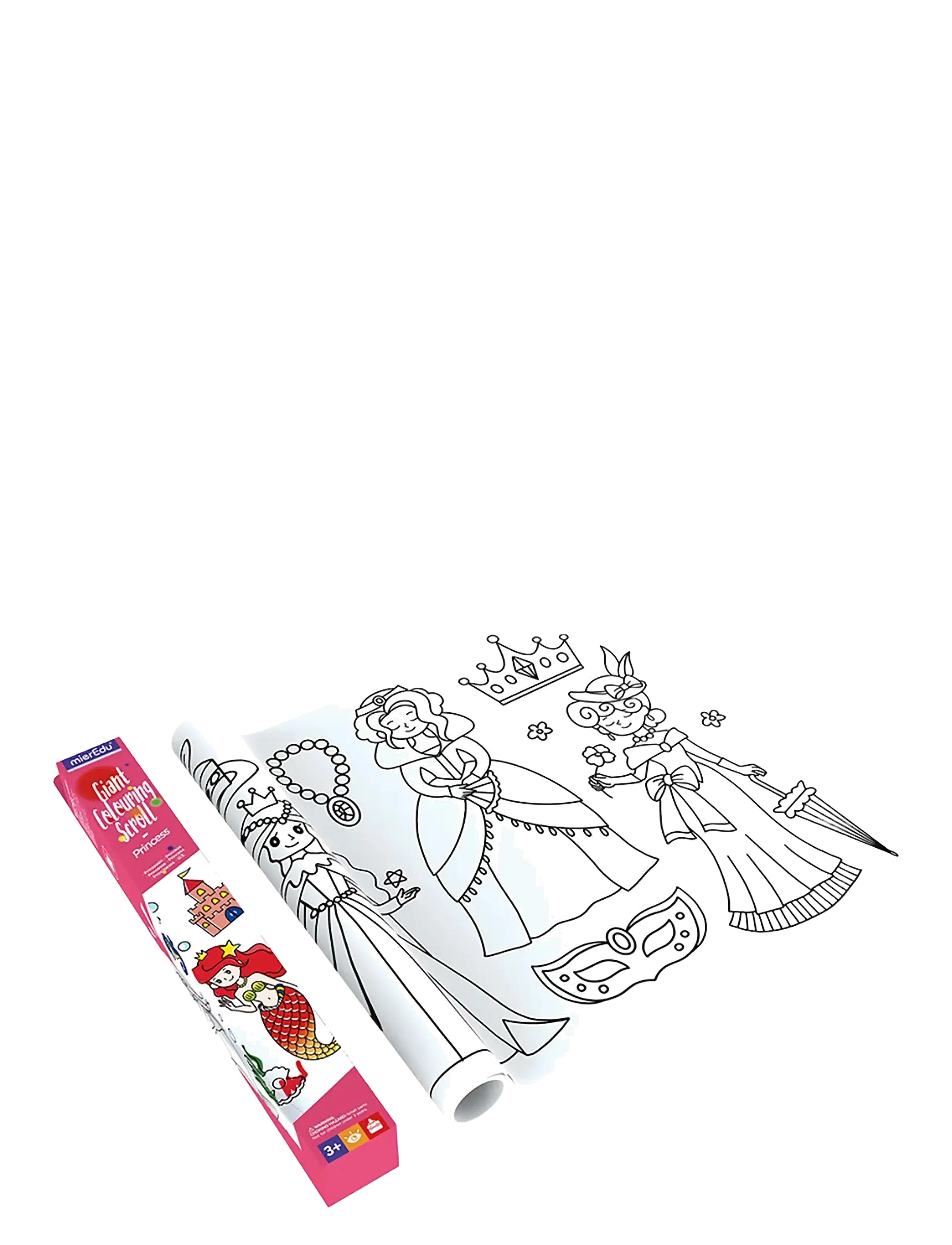 mierEdu Giant Colouring Scroll - Princess - Loovus - PINK / multi