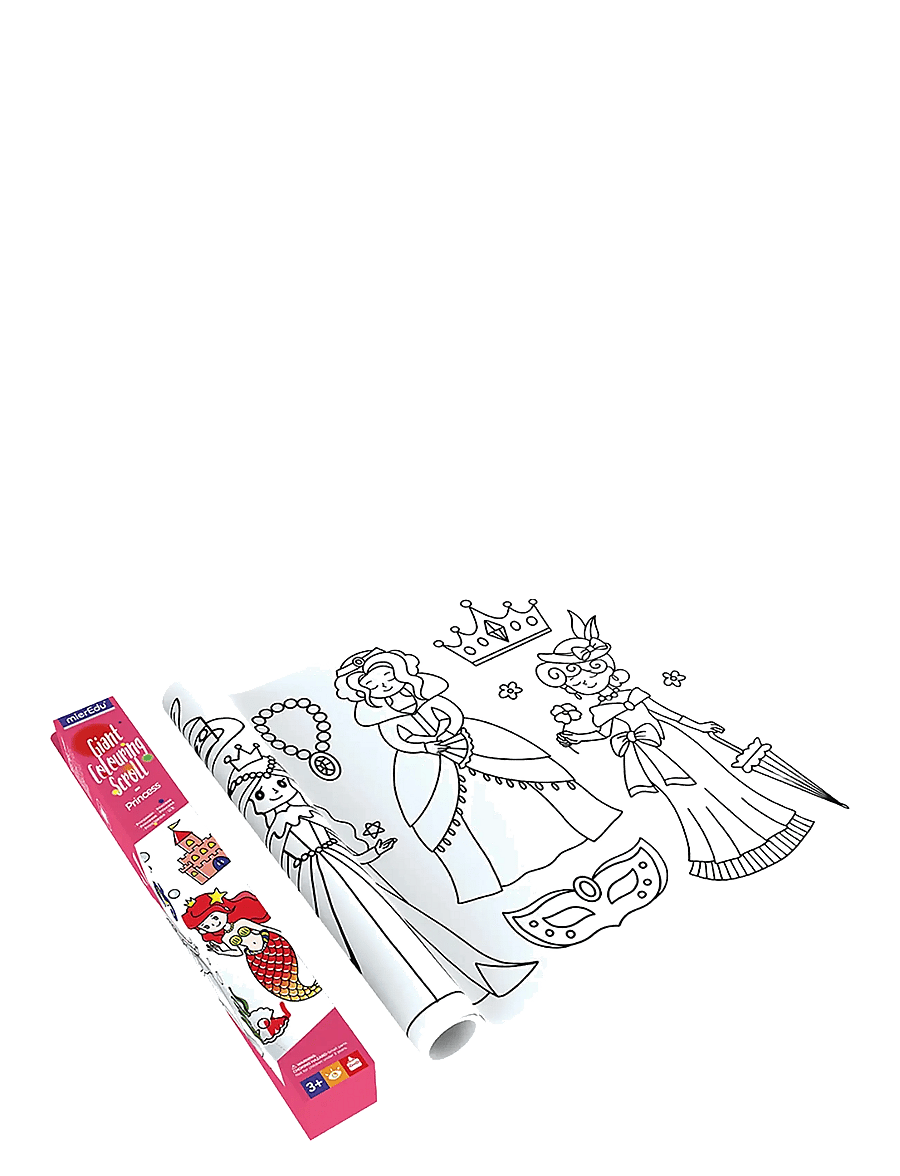 mierEdu - Giant Colouring Scroll - Princess - värvimis- & käsitööraamatud - pink - 0