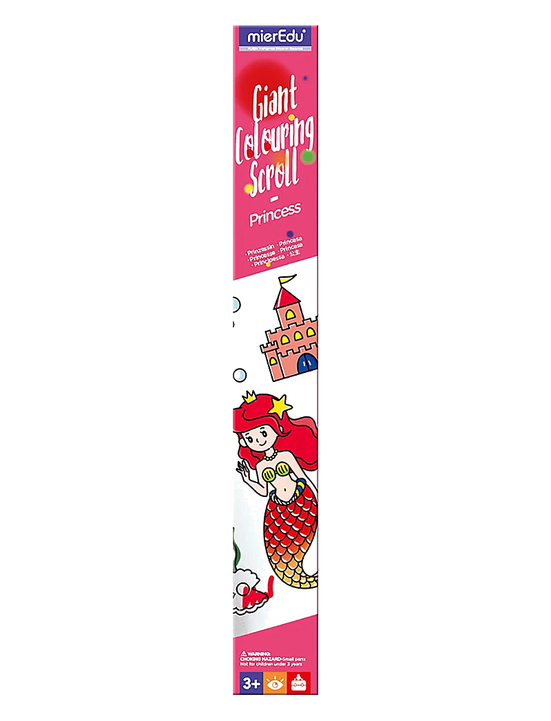mierEdu - Giant Colouring Scroll - Princess - värvimis- & käsitööraamatud - pink - 1
