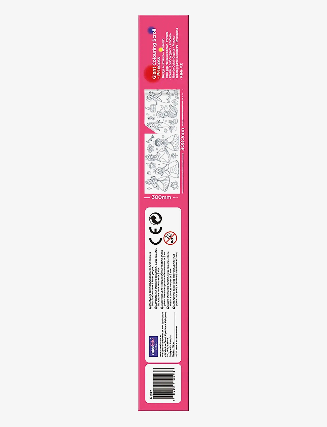 mierEdu - Giant Colouring Scroll - Princess - värvimis- & käsitööraamatud - pink - 2