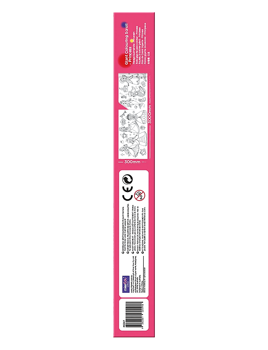 mierEdu - Giant Colouring Scroll - Princess - värvimis- & käsitööraamatud - pink - 2