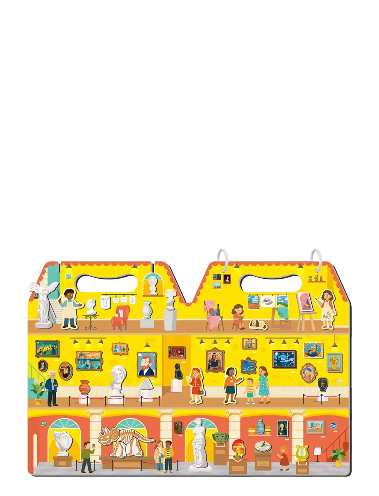 mierEdu - Magnetic Playset - Meet My Museum - kreasæt - multi - 1
