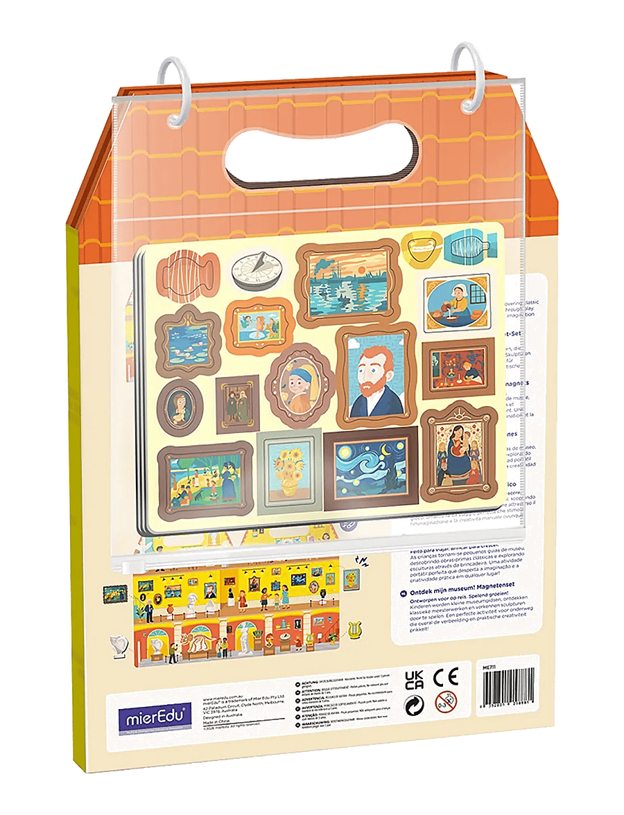mierEdu - Magnetic Playset - Meet My Museum - kreasæt - multi - 2