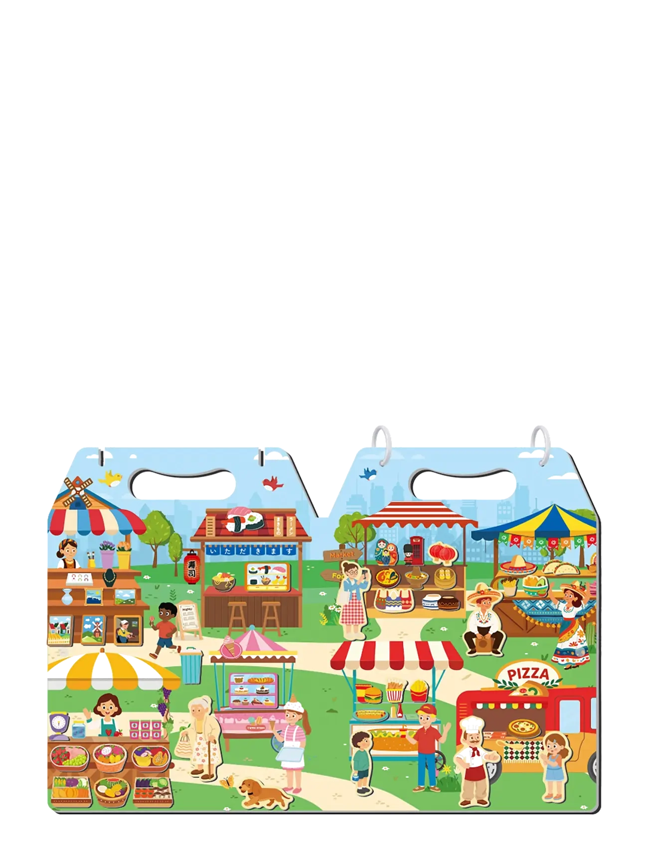 mierEdu - Magnetic Playset - Meet My Market - kreasæt - multi - 1