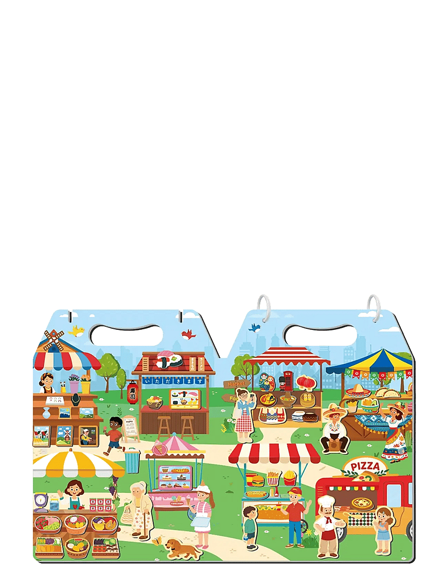 mierEdu - Magnetic Playset - Meet My Market - kreasæt - multi - 1