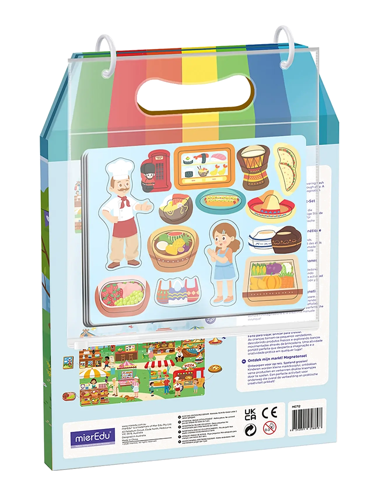 mierEdu - Magnetic Playset - Meet My Market - kreasæt - multi - 2