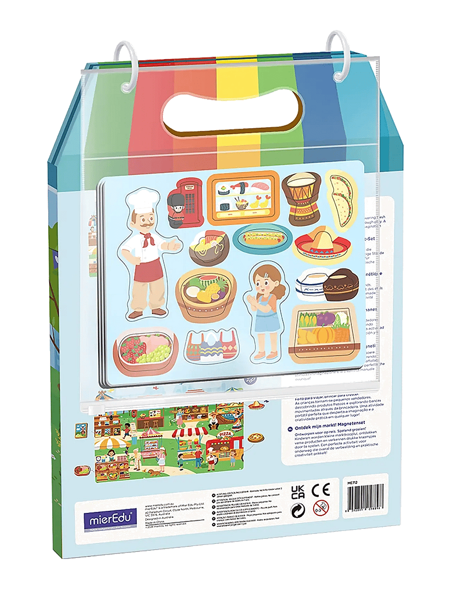 mierEdu - Magnetic Playset - Meet My Market - kreasæt - multi - 2