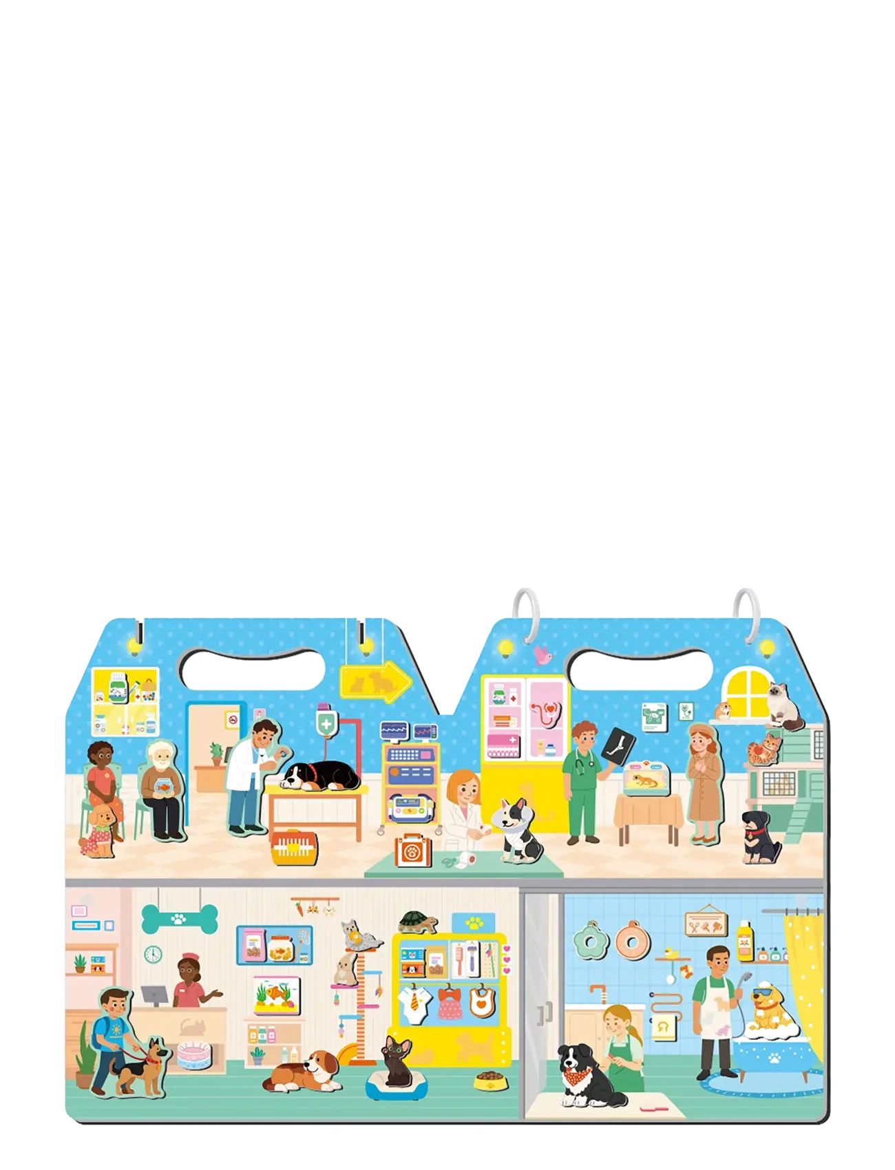mierEdu - Magnetic Playset - Meet My Animal Clinic - kreasæt - multi - 1