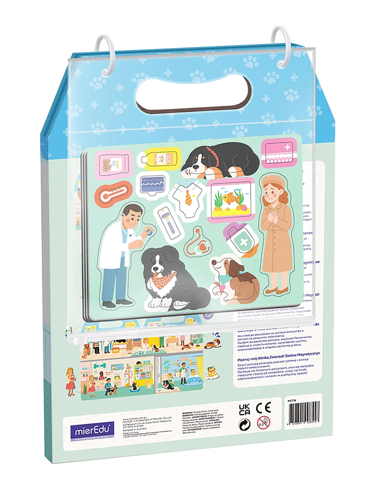 mierEdu - Magnetic Playset - Meet My Animal Clinic - kreasæt - multi - 2
