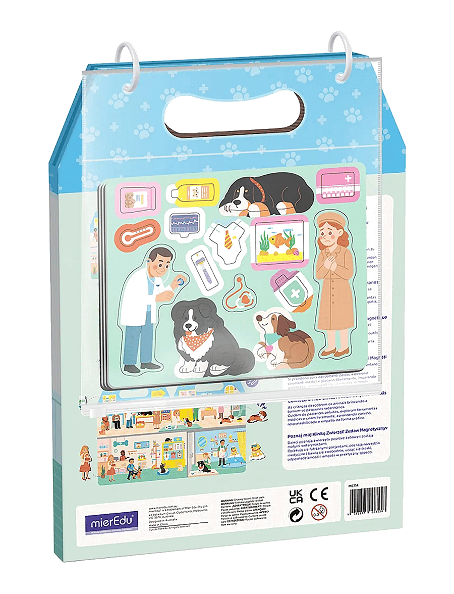 mierEdu - Magnetic Playset - Meet My Animal Clinic - kreasæt - multi - 2