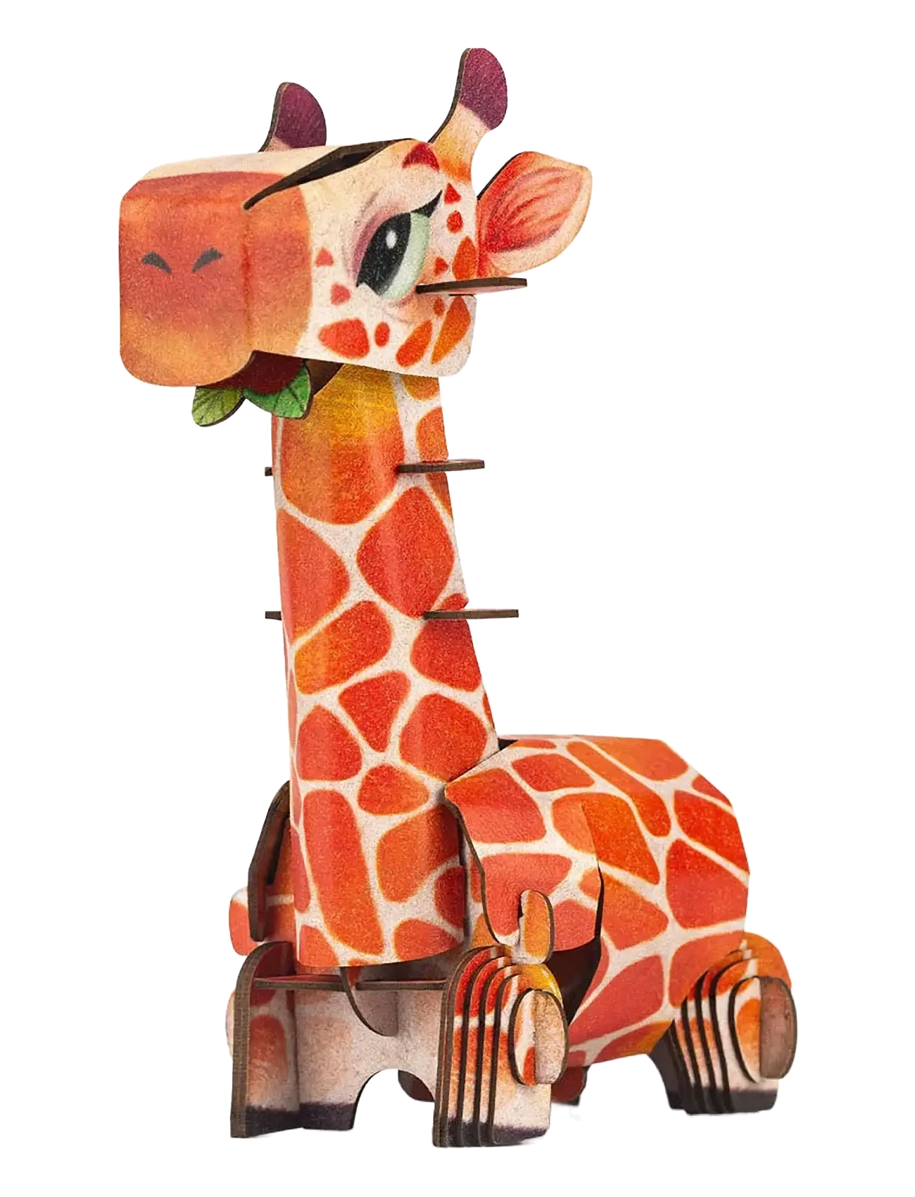 mierEdu - 3D Puzzle with Sound - Giraffe - puslespil - orange - 2