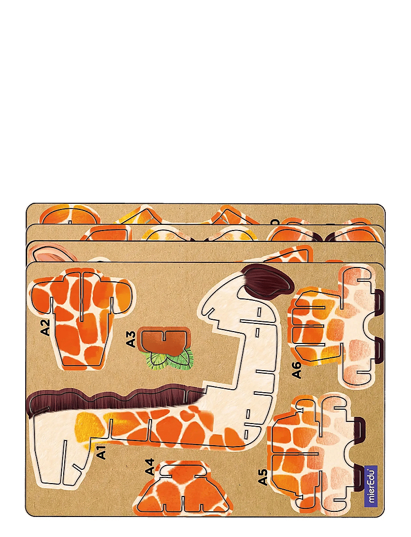 mierEdu - 3D Puzzle with Sound - Giraffe - 3d-puzzles - orange - 5
