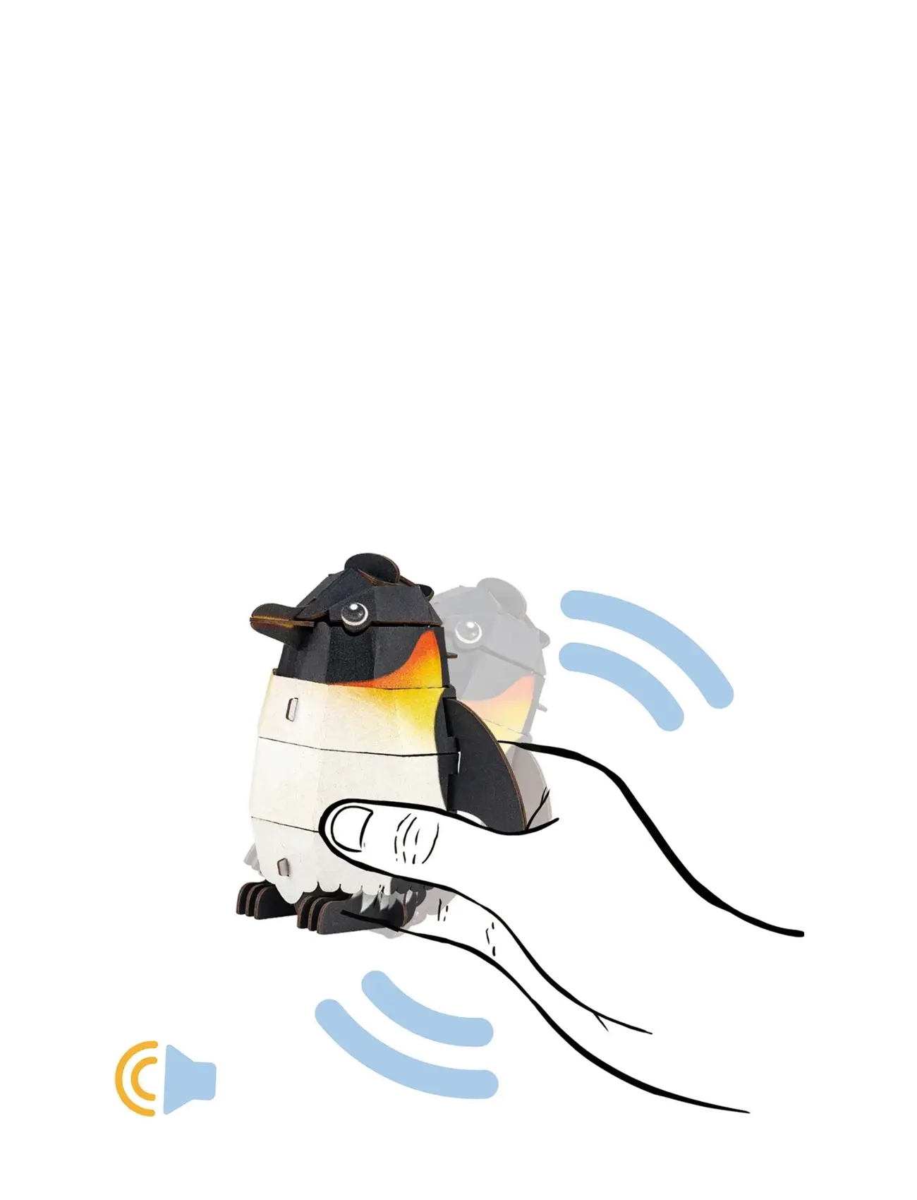 mierEdu - 3D Puzzle with Sound - Emperor Penguin - puzzle 3d - white - 3