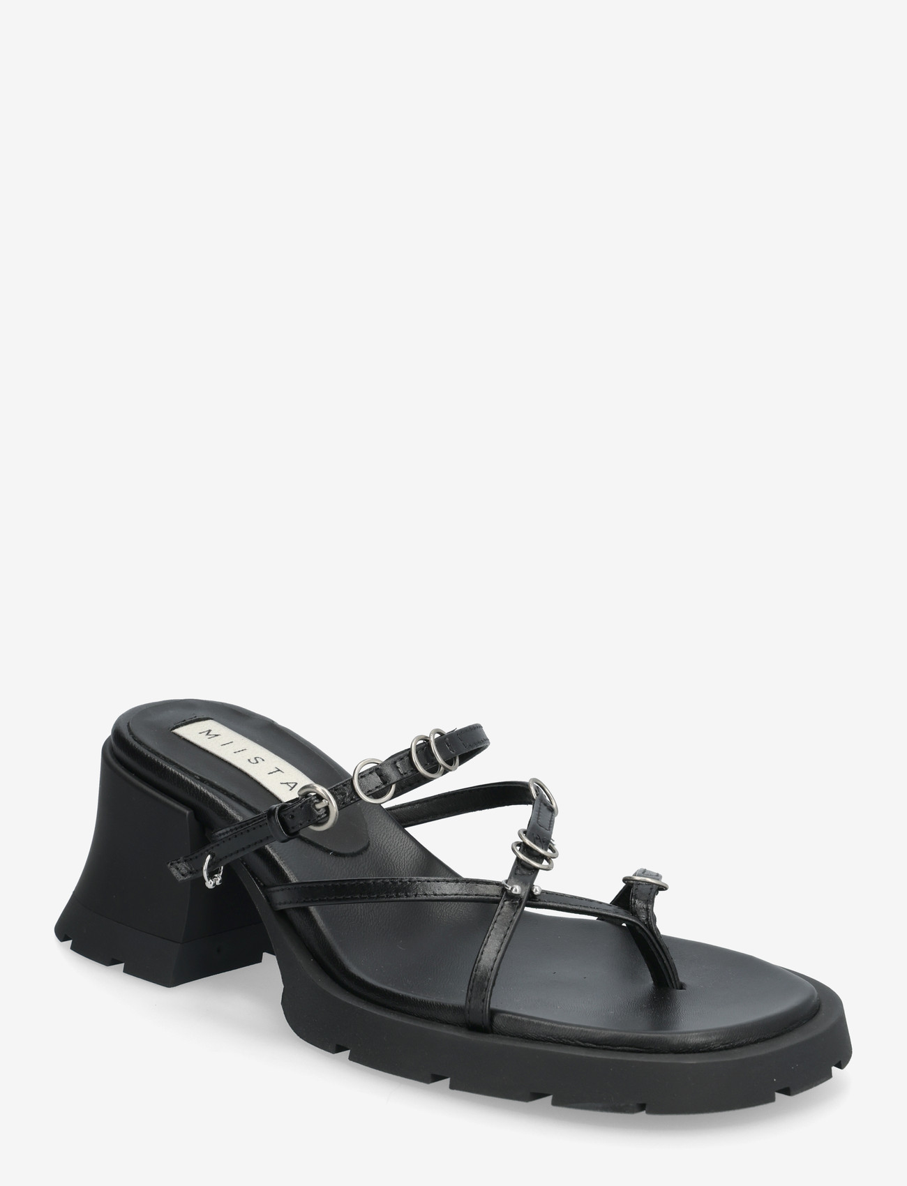 MIISTA - Jaslene Black Sandals - sandaler med hæl - black - 0