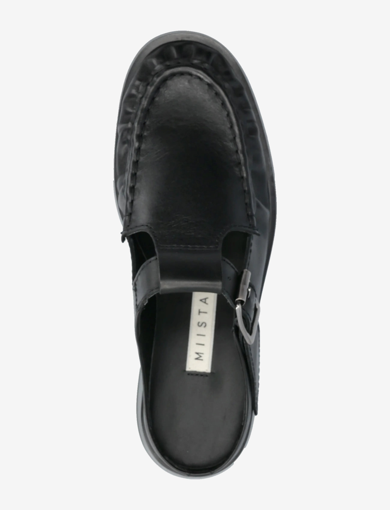 MIISTA - Gianna Black Buckled Mules - pantoletten mit absätzen - black - 3