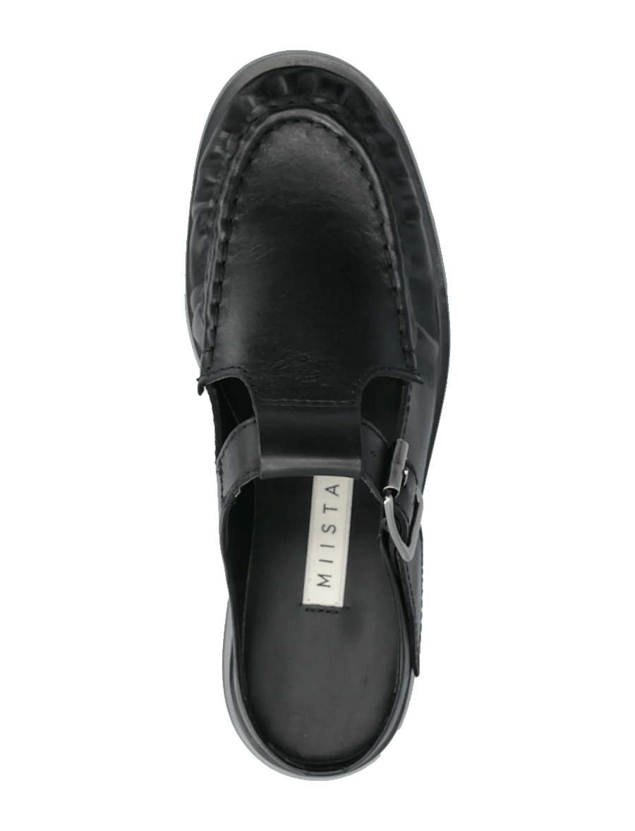 MIISTA - Gianna Black Buckled Mules - black - 3