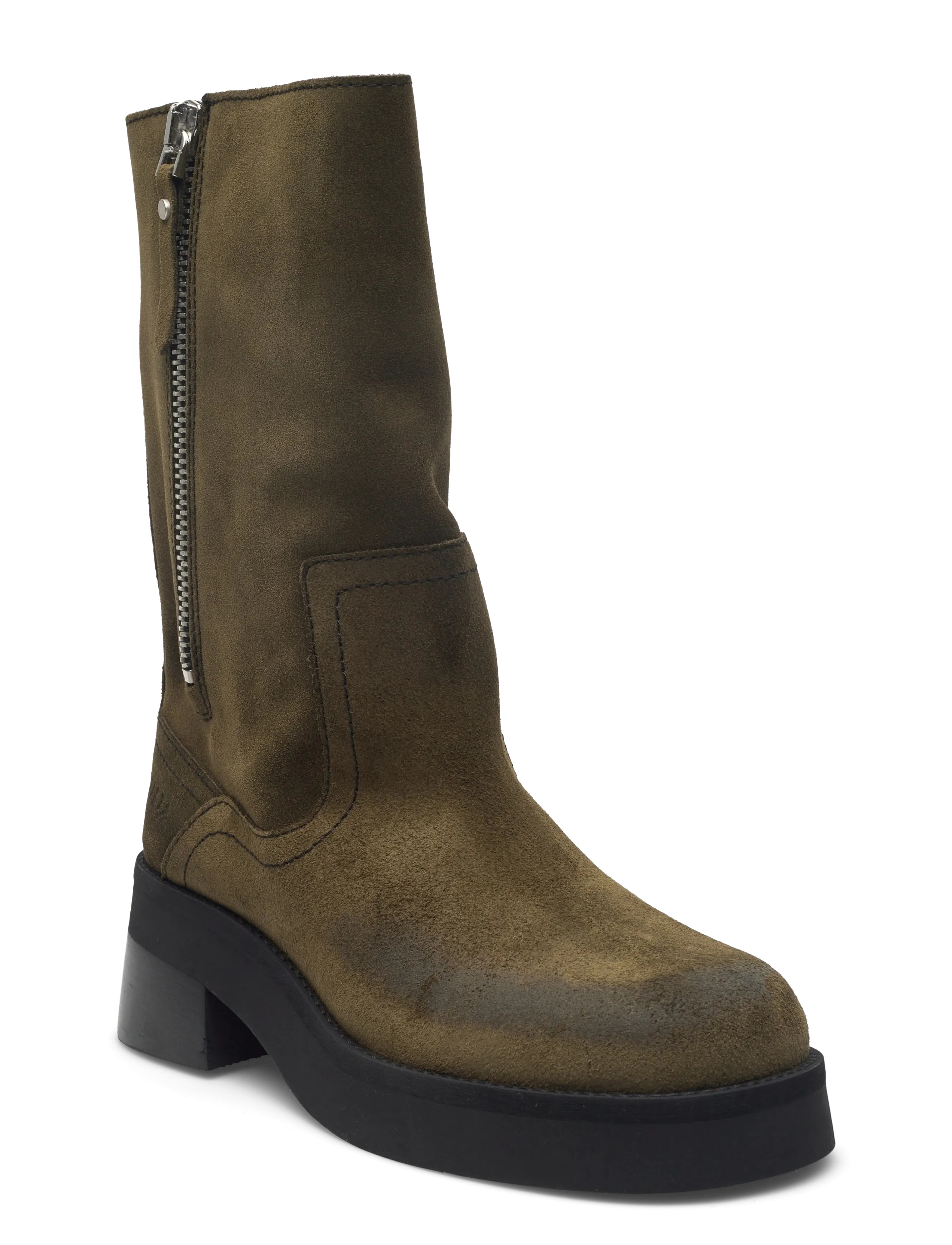 MIISTA Gunda Khaki Suede Ankle Boots - Jalanõud - KHAKI / brown