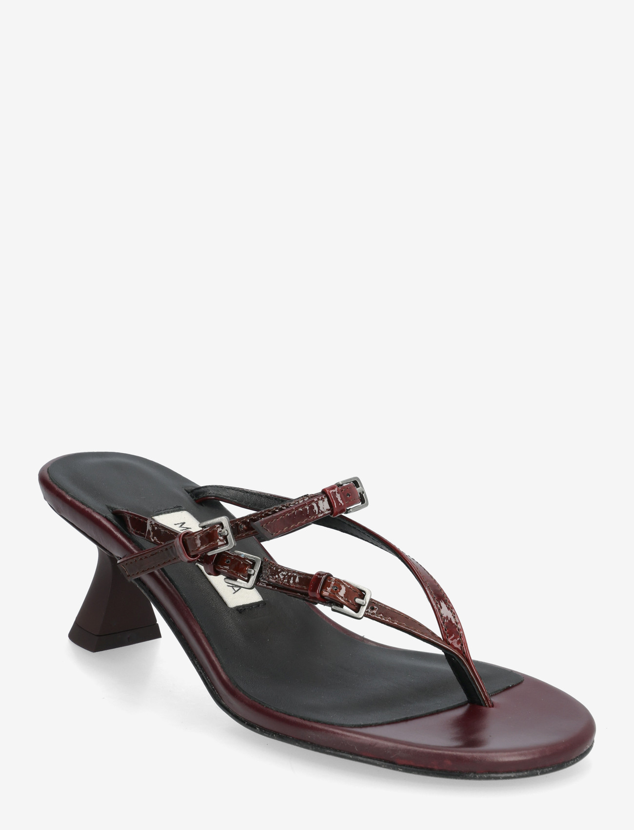 MIISTA - Abisai Burgundy Mini Buckled Sandals - sandaler med hæl - burgu - 0