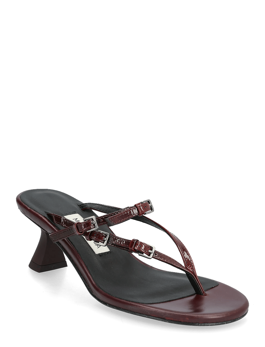 MIISTA - Abisai Burgundy Mini Buckled Sandals - burgu - 0