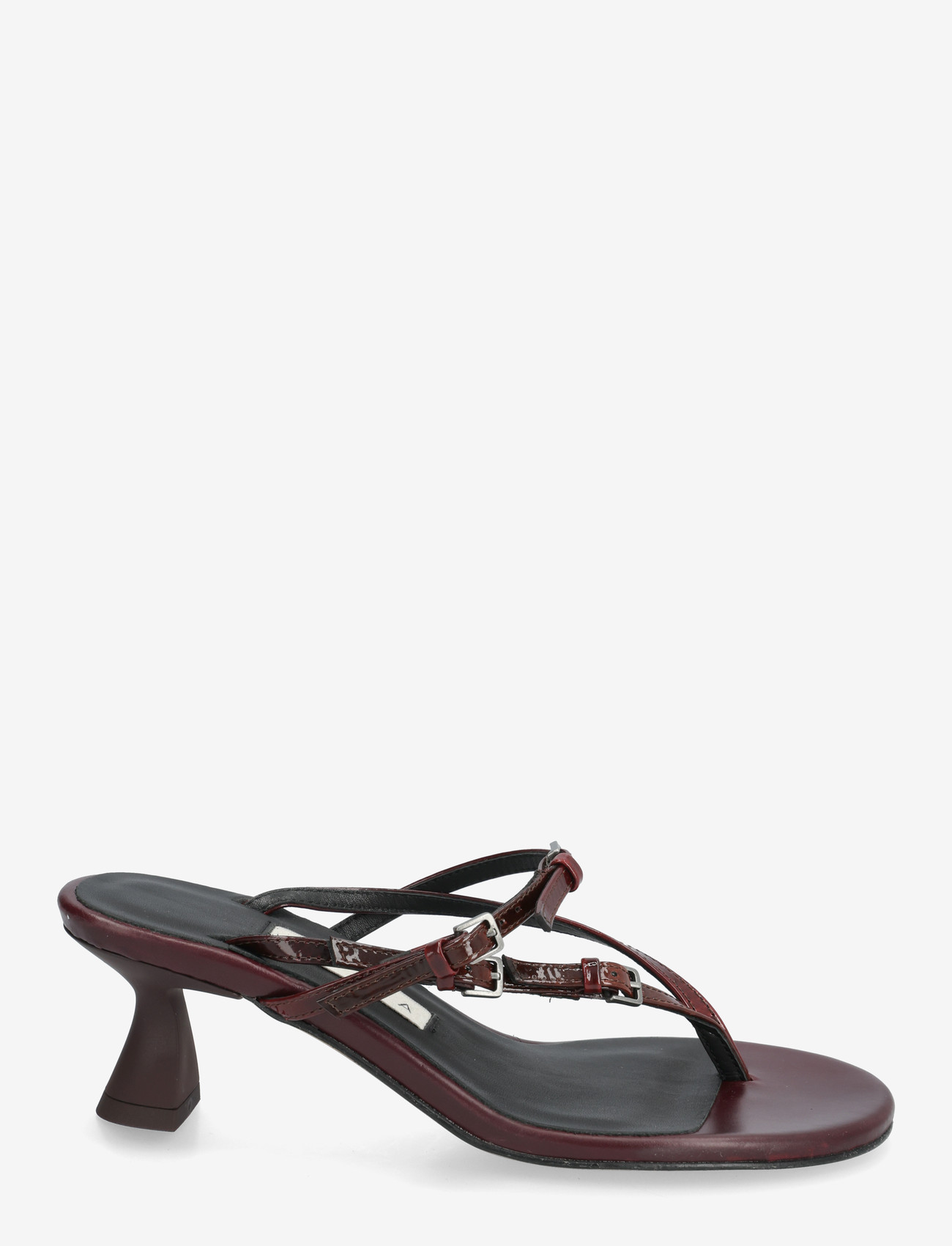 MIISTA - Abisai Burgundy Mini Buckled Sandals - sandaler med hæl - burgu - 1