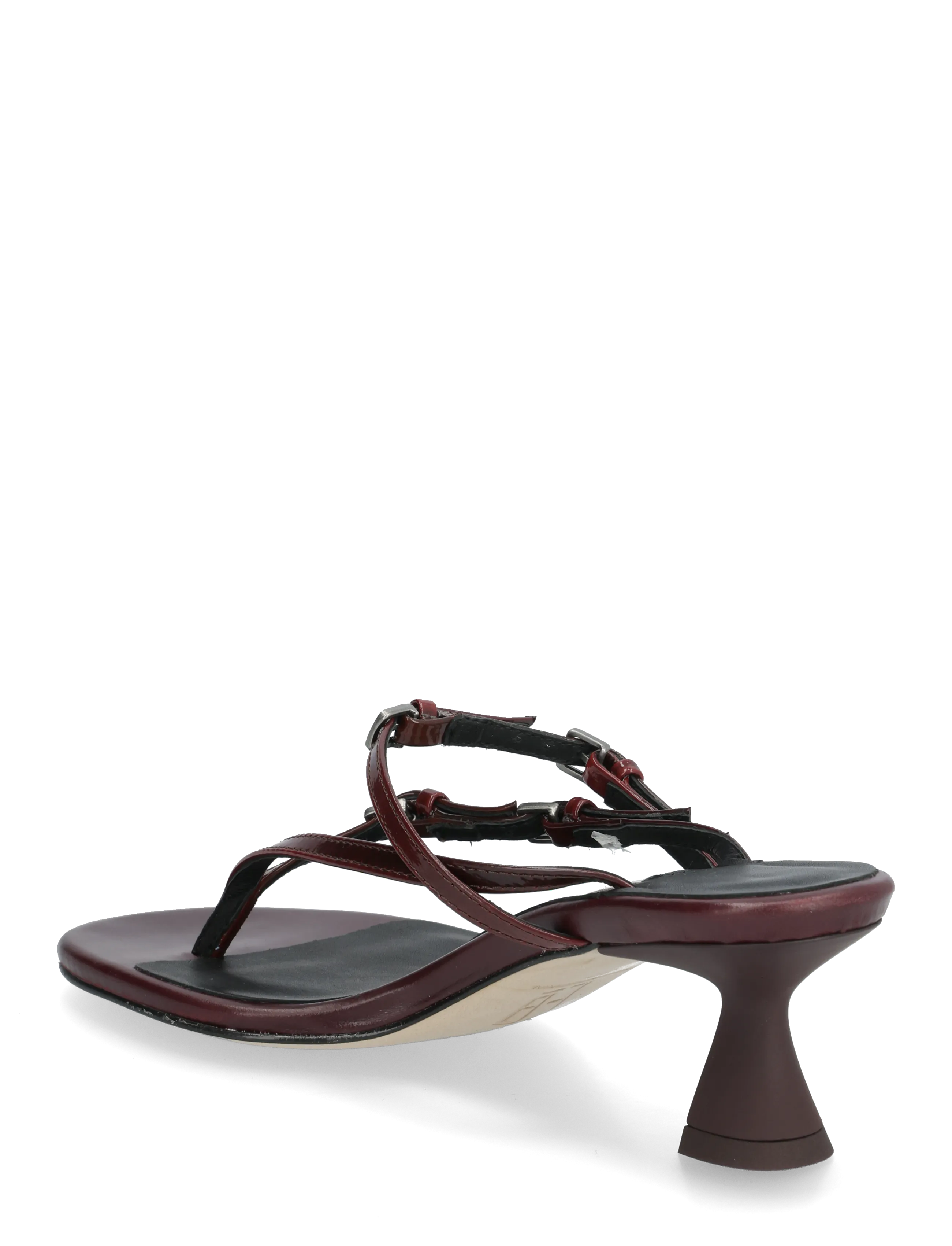 MIISTA - Abisai Burgundy Mini Buckled Sandals - burgu - 2