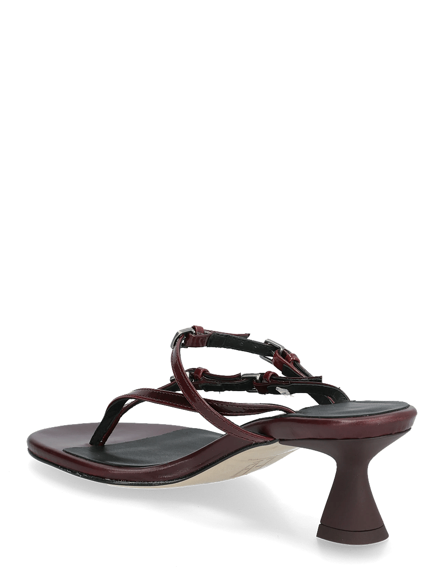 MIISTA - Abisai Burgundy Mini Buckled Sandals - burgu - 2