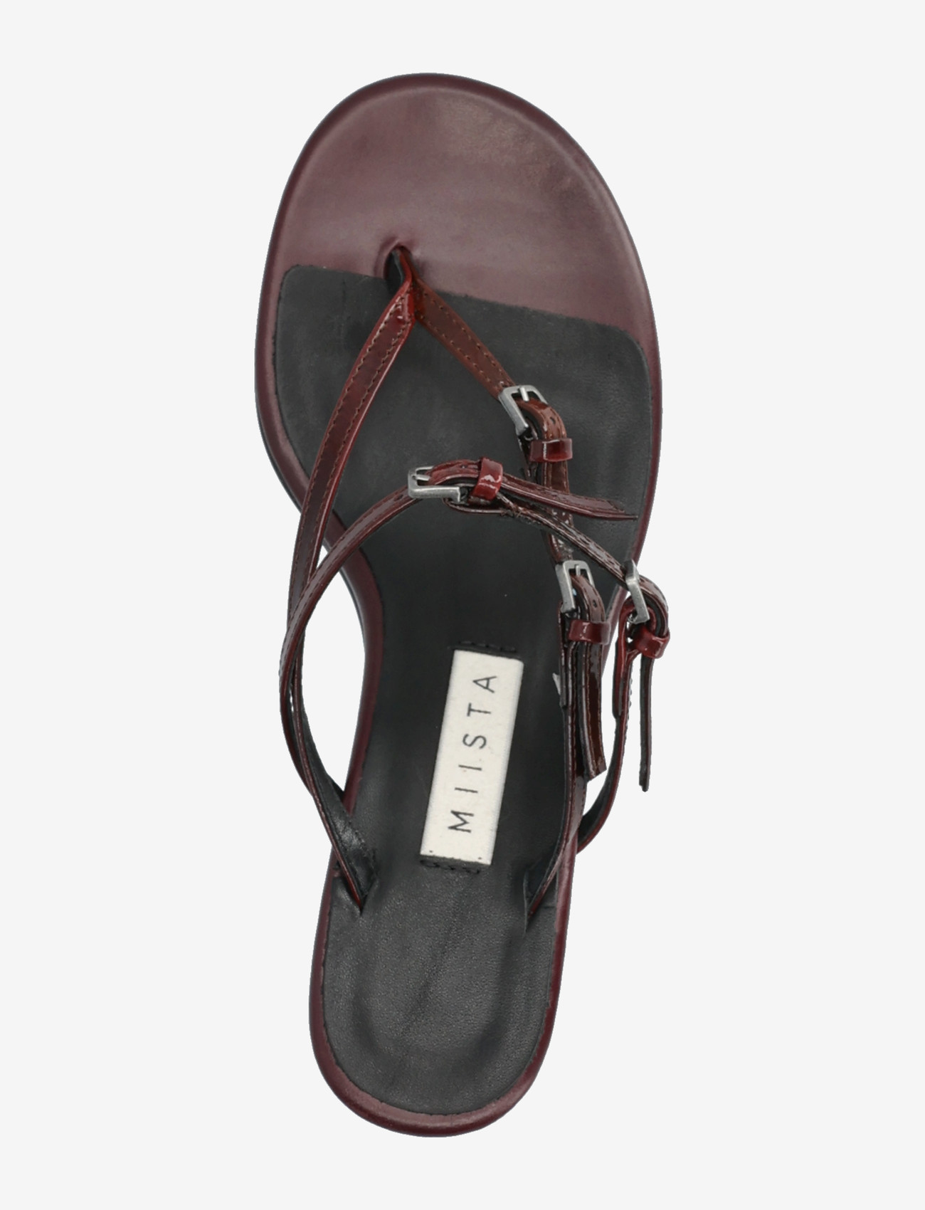 MIISTA - Abisai Burgundy Mini Buckled Sandals - sandaler med hæl - burgu - 3
