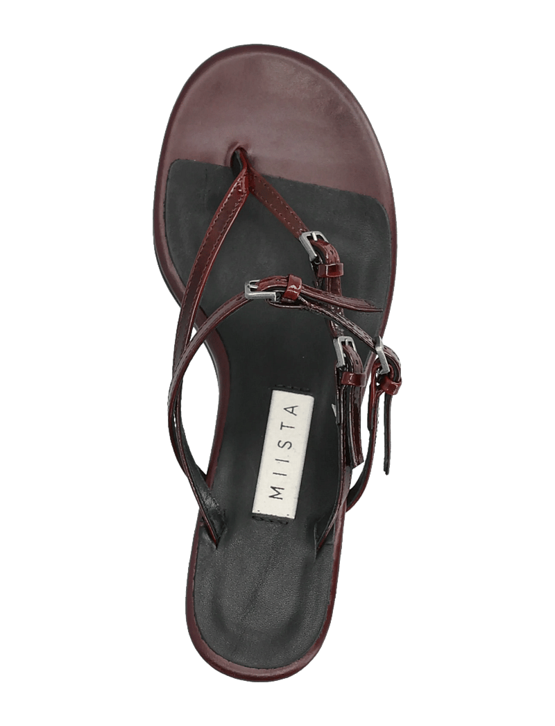 MIISTA - Abisai Burgundy Mini Buckled Sandals - sandaler med hæl - burgu - 3